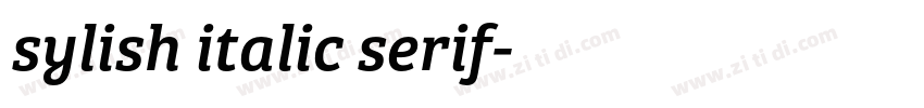 sylish italic serif字体转换
